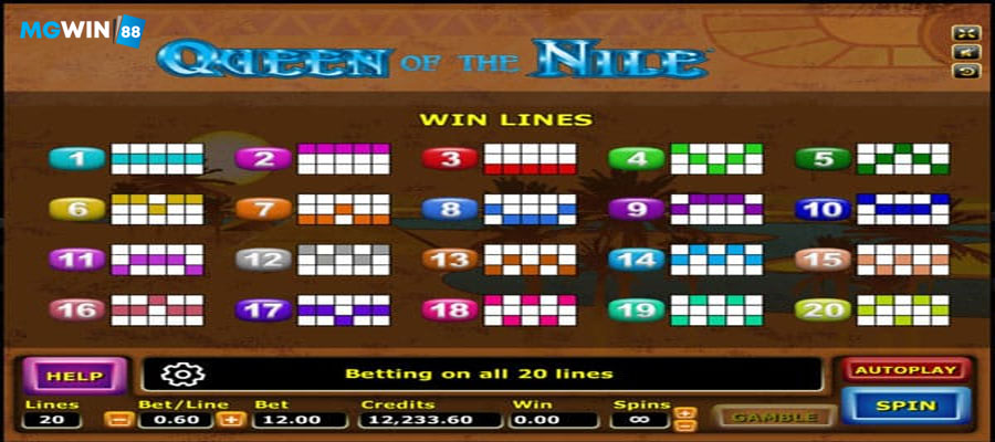 MGWIN88 Slot Queen Of The Nile